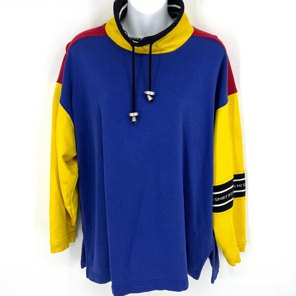 Vintage Classiques Du Sport Funnel Neck Sweatshirt Size L - Picture 1 of 9